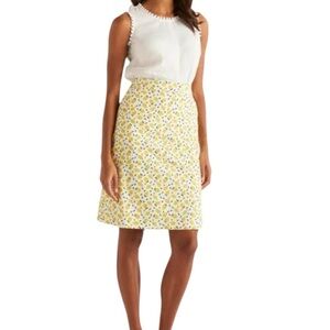 BODEN Francesca A- Line Lemon Fruit Skirt